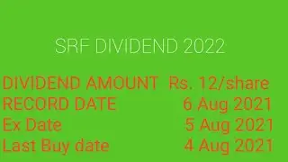 SRF SHARE DIVIDEND 2022