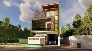 Stunning 22ft House Front Elevation Animation Architectural Masterpiece