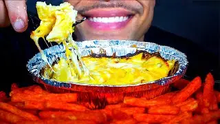 CHEESY MAC AND CHEESE CRUNCHY HOT FRIES ASMR EATING MOUTH SOUNDS NO TALKING MUKBANG