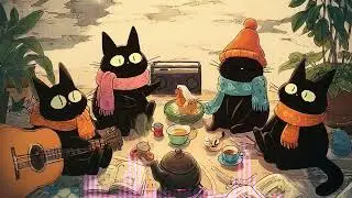 Black Cat in the Rainy Realm | Cozy Minecraft Night Ambience for Sleep, Work & Study