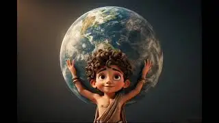 Hercules infantil, Atlas y las manzanas de las Esp&eacute;rides