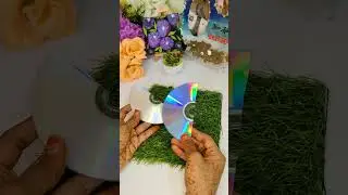 DIY CD DVD Reuse Idea💽🪩 #shorts #asmulticreativity #diy #crafts