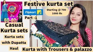 Flipkart Suitset Haul | Flipkart big billion day 2020 | Kurta palazzo set| Flipkart Kurti haul 2020