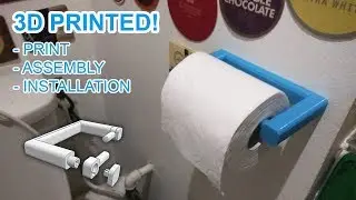 3D printed minimalistic quick change toilet paper roll holder - INSTRUCTIONS