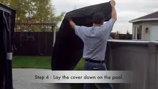 Winter cover for above ground pool by Toile Soleil
