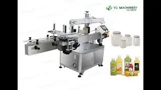 Factory Price for four side sticker label applicator machine square jar labeler videos