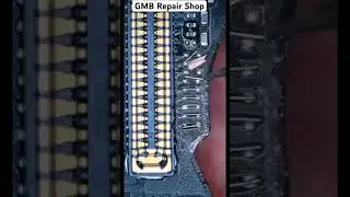 iPhone Motherboard Micro Soldering: Wire Fixing for Circuit Repair 🧑&zwj;🔧 #gmbrepairshop #shorts