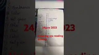 24 June 2023 listening and reading answers IELTS EXAM MUST WATCH 🙏🏻👈🏻 #youtubeshorts #ielts