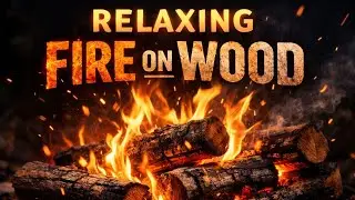 Relaxing Fire on Wood 🔥 | Real Burning Logs | Calm Fireplace Ambience (4K)