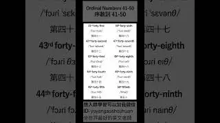 序數詞 5｜Ordinal Numbers 5