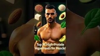 Top 10 High-Protein Vegan Foods for Muscle Growth 💪 (Plant Power!)  #shorts #viral #healthtips