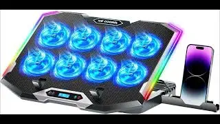 Best ICE COOREL Gaming Laptop Cooling Pad Review 🎮 8 Fans RGB