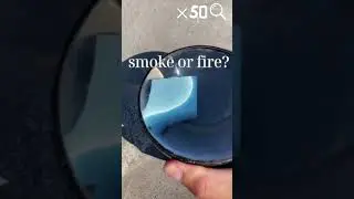 Insulation foam vs Sun ☀️ X3 & X50🔍 Smoke, melt or fire? 🔥 #experiment #asmr #science #diy #firelens