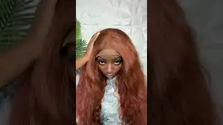 Dark Skin Girl Tries Ginger Hair Color #shorts #wigs #wiginstall #tutorial #fyp