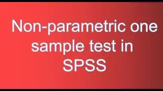 Non-parametric  one sample test in SPSS