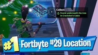 Fortnite Fortbyte #29 Location - Found underneath the tree in Crackshot's Cabin
