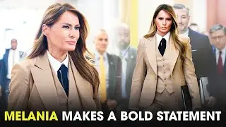 FLOTUS Melania Looks Elegant In Tan Suit At Capitol Hill To Support Take It Down Act