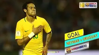 Neymar's amazing chip Goal against Uruguay