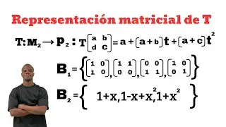 Representación matricial de T, ejemplo 1