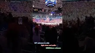 POTUS45 buildup to entrance: Rally in GREENsboro coliseum, 11/02/2024