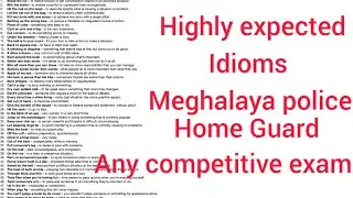 Mostly Expected English Idioms .....