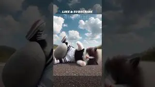 Maandu is hit by a rock😿#maandu#cat#aicats#shorts#shortsfeed#catshorts#viral#cute#meow#meowing#kitty
