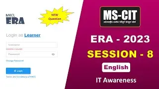 MS-CIT ERA Session &ndash; 8 English | mscit IT Awareness era session &ndash; 8 | new era Session 8 2023
