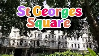 Walk in London-St Georges Square in Pimlico | Summer 2021
