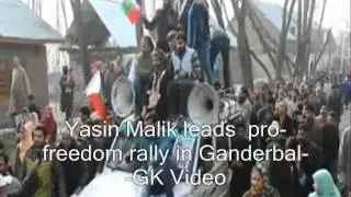Yasin Malik leads pro-freedom rally in Ganderbal