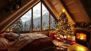 The Magic of Winter: Enjoying Jazz by the Fireplace and a Snowy View ❄️🎷