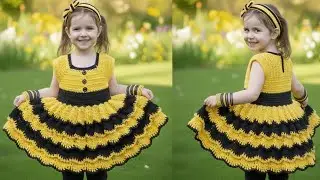 I can&rsquo;t believe I crocheted this! 😭 (Multi-Layered Baby Frock)