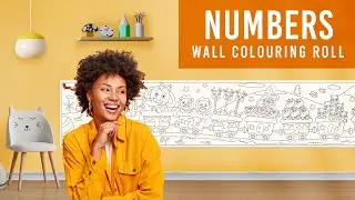 Numbers Reusable Colouring Roll -  Inkmeo