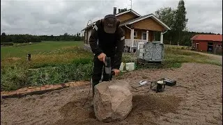 Kivien halkaisua