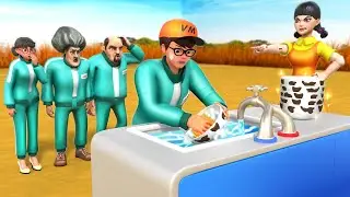 Scary Teacher 3D vs Squid Game | Cleaning Up The House Challenge Who's Responsible | Vmani Funny