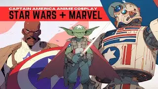 Crafting Star Wars Characters in Anime-Inspired Captain America Cosplay with AI