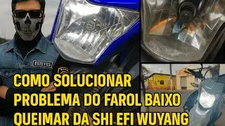 Solu&ccedil;&atilde;o para farol baixo queimando da SHI 175 EFI (SHI cara de bros)