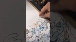 #Smurfs #SmurfArt #Art Drawing Hunter Smurf