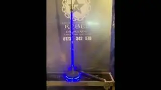 Rebel custom mic stands - Rebel Neon Ion 'Silverbox'