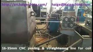 Haige-16-35mm Coil to Bar CNC Peeling & Straightening Production Line for Coil