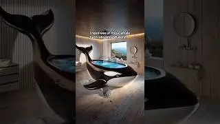 Ai generated Whale shaped bath tubs, do you want bathtubs like this ? #shorts #ai #beautiful #whale