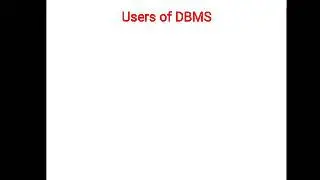 User's of DBMS