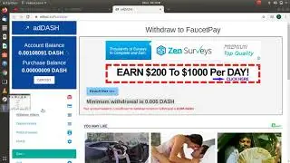 Earn DASH just by viewing advertisements || Surf and free DashCoin