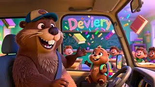 Beaver’s School Van 🚌 Fun Learning Ride for Kids | School Time Nursery Rhyme Song