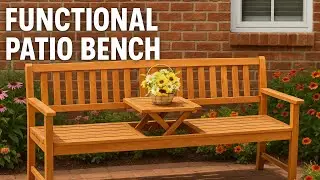 Versatile Outdoor Furniture - Patio Bench with Foldable Table