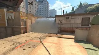CS2 de_overpass Smoke Close Left to Sandbags