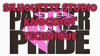 Silhouette Studio V3 text knockout technique #learnsilhouette #silhouettetutorials