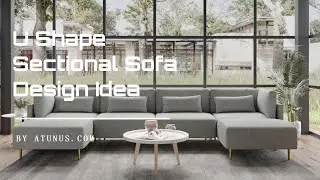 U shape sectional sofa design idea #interiordecor #homedecor