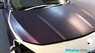 Mercedes CLA bonnet wrap in KPMF K75565 PURPLE/BLACK IRIDESCENT MATT