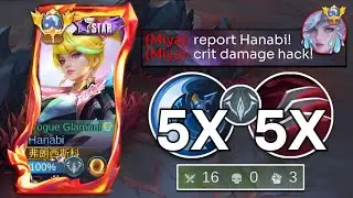 NEW HANABI ABNORMAL CRITICAL DMG BUILD DESTROY FULL COUNTER BURST MIYA🔥(new hyper crit dmg) MLBB.