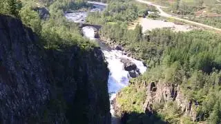 V&oslash;ringfoss Waterfall, Eidfjord, Norway - 182 Meters-597 Feet